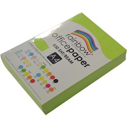 Rainbow A4 80gsm Fluoro Green Copy Paper