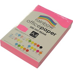 Rainbow A4 80gsm Fluoro Pink Copy Paper