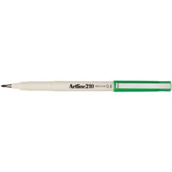 Artline 210 Green 0.6mm Medium Fineliner