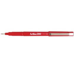 Artline 200 Red 0.4mm Permanent Fineliner