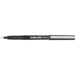 Artline 220 Black 0.2mm Super Fine Fineliner