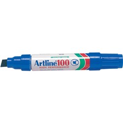 Artline 100 Blue Permanent Chisel Marker