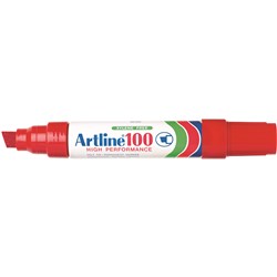 Artline 100 Red Permanent Chisel Marker