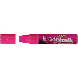 Texta Pink 15mm Jumbo Chisel Wet Wipe Liquid Chalk Marker