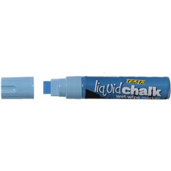 Texta Blue 15mm Jumbo Chisel Wet Wipe Liquid Chalk Marker