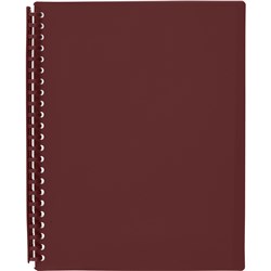 A4 Burgundy 20 Pocket Refillable Display Book