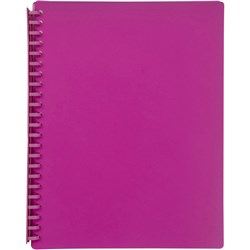 A4 Gloss Pink 20 Pocket Refillable Display Book