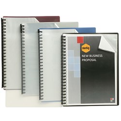 A4 Clear Front/Black Back 20 Pocket Refillable Display Book