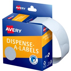 Label Avery Dispenser Pack Circle 24mm White