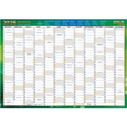 Writeraze 2025 QC2 500x700mm Recycled Executive Laminated Year Planner