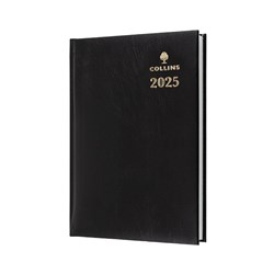 Collins 2025 Sterling 184 A5 Day To Page Black Diary