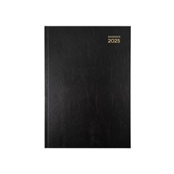 Debden 2025 Kyoto Recycled 3001 A4 Day To Page Black Diary