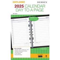 Debden 2025 Dayplanner Desk Day To Page Diary Refill