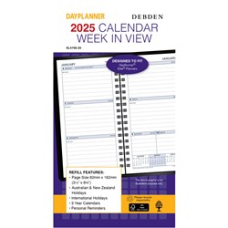 Debden 2025 Dayplanner Slimline Week To View Diary Refill