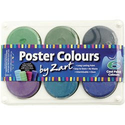 Zart Poster Block Paint Palettes - Cool Colours