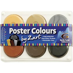 Zart Poster Block Paint Palettes - Earth Colours