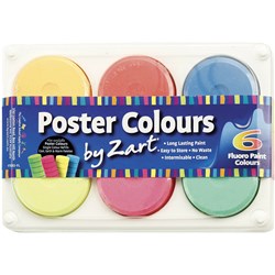 Zart Poster Block Paint Palettes - Fluoro Colours