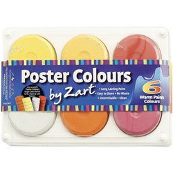 Zart Poster Block Paint Palettes - Warm Colours