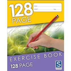 225x175mm 128 Page 8mm Ruled Exercise Book