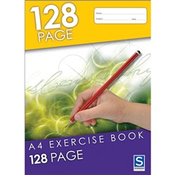 8mm Ruled A4 128 Page Exercise Book