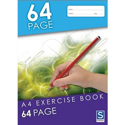 A4 64 Page 8mm Ruled Exercise Book