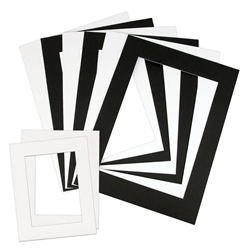 Pre Cut Mountboards - Black & White (reversible) - A6 - Pack 10