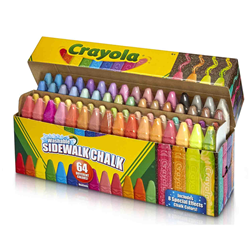 CRAYOLA SIDEWALK CHALKS 64 Asst