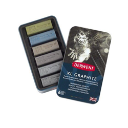 Derwent XL Graphite Block Tin Set of 6