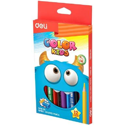 Deli Colour Pencil Jumbo Size (12 colour)