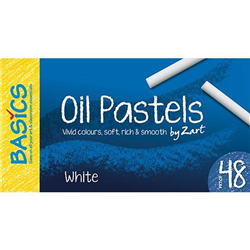 Zart Basics Oil Pastels Single Colour 48 Pack - White