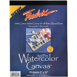 Fredrix Watercolour Canvas Pad - 9"x12"