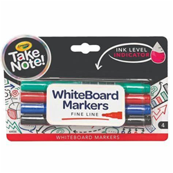 Crayola Take Note Bullet Tip Assorted Whiteboard Markers