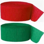 Crepe STREAMERS Christmas Colours 6rolls